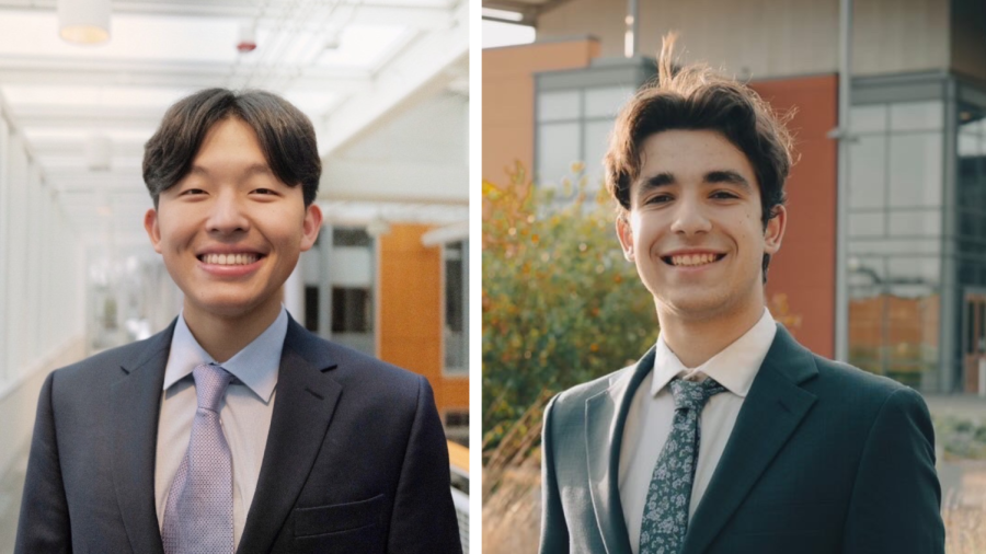 Jonah Wang ('22), pictured left, and Honoré Alexander ('22), pictured right, recently co-founded Sparkmast Group, a company that connects businesses with Gen-Z. 