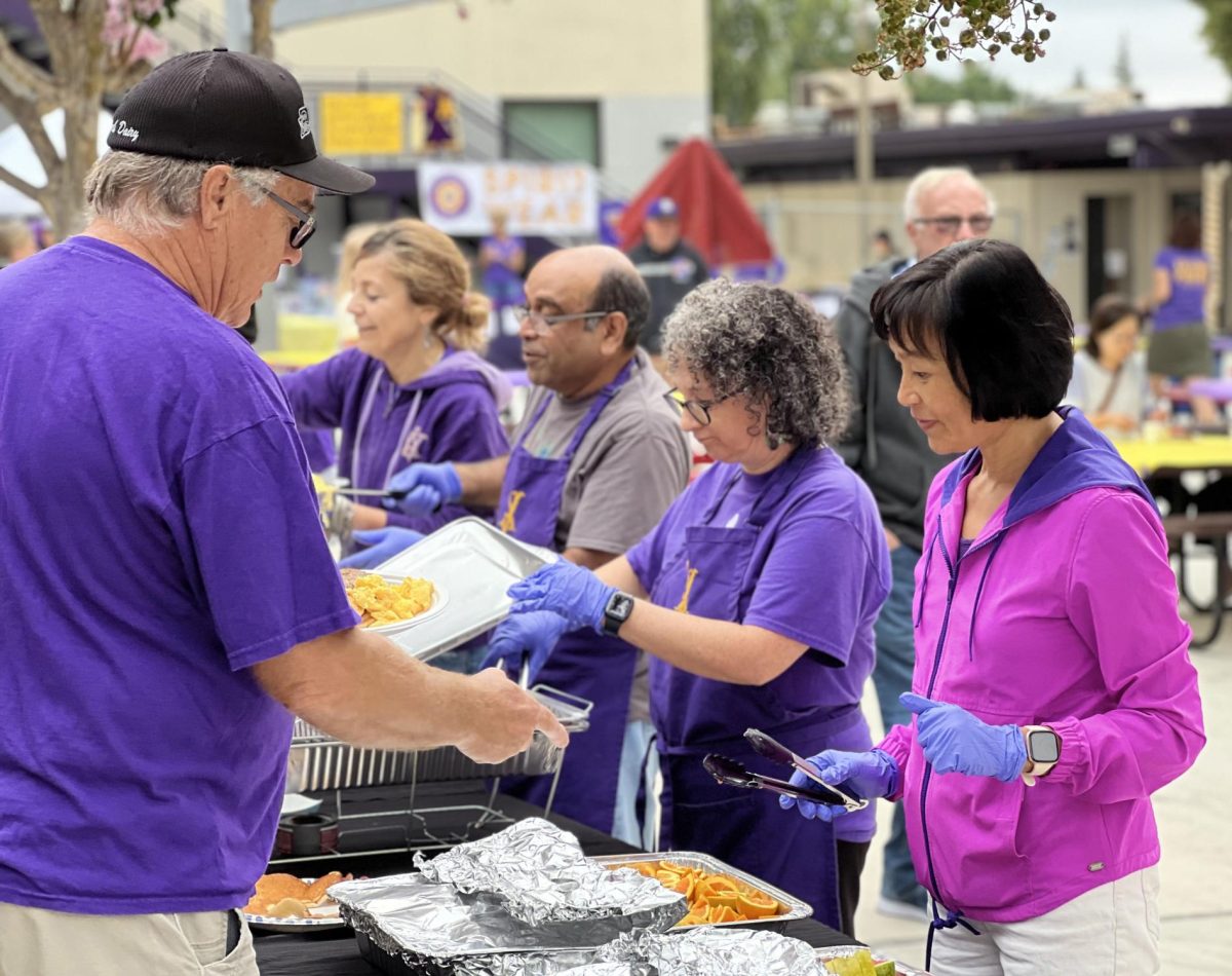 Guests being served breakfast.