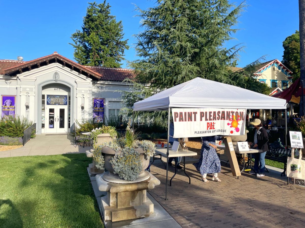 A modest tent was erected early on Saturday morning to facilitate registrations for the Museum on Mains art show.