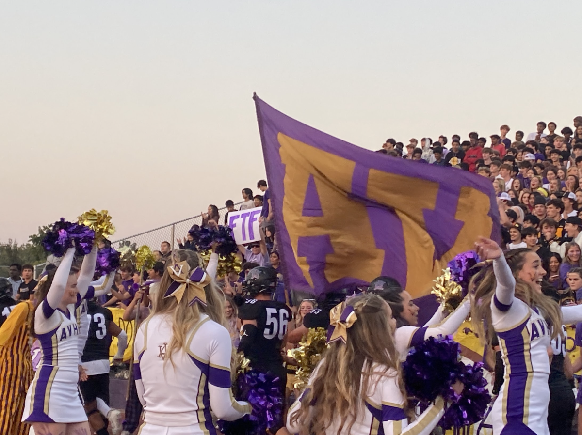 The+sea+of+purple+and+gold+supporters+cheered+on+for+a+win+against+their+local+rivals.