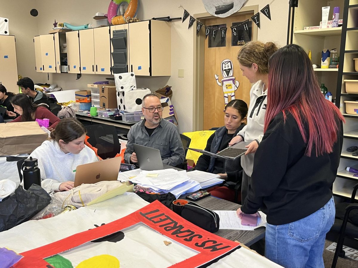 The leadership class spent weeks planning for and organizing the rally logistics.