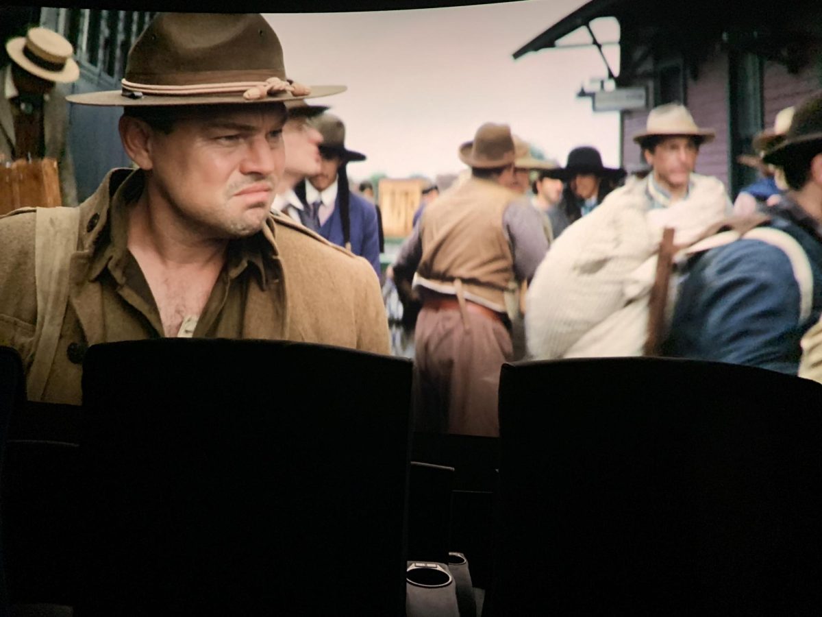 Ernest Burkhart, played by Leonardo Dicaprio, arrives at the Osage Reservation.