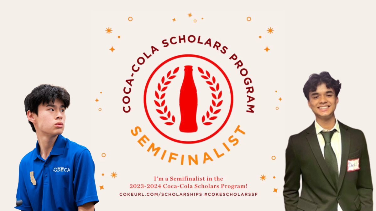 Leo Shao (’24), on the left, and Darsh Shah (’24) on the right, carry on a legacy of Amador students being selected for Coca-Cola Scholar Semifinals, this year being the fourth in a row. 
