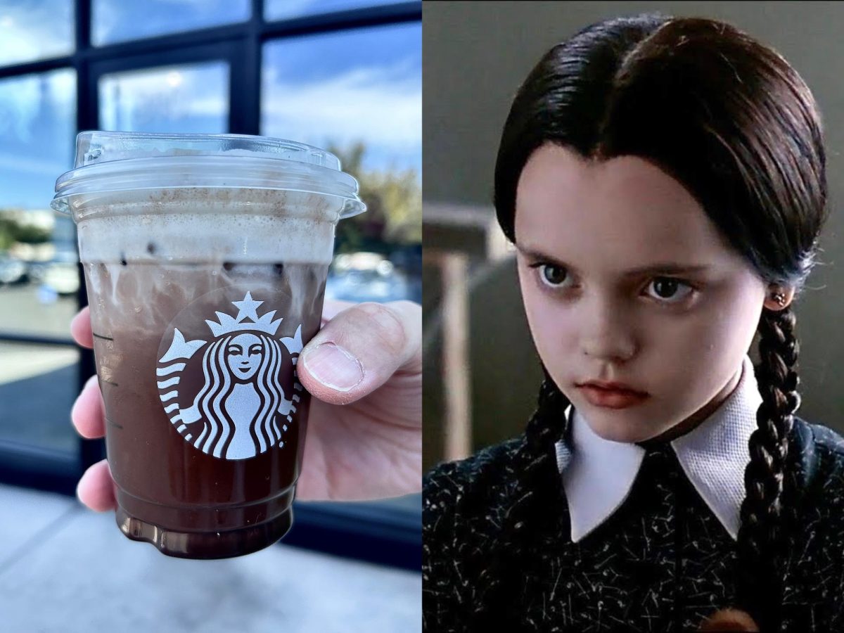 The Wednesday Addams Drink tastes strongly in mocha with the base of cold brew.