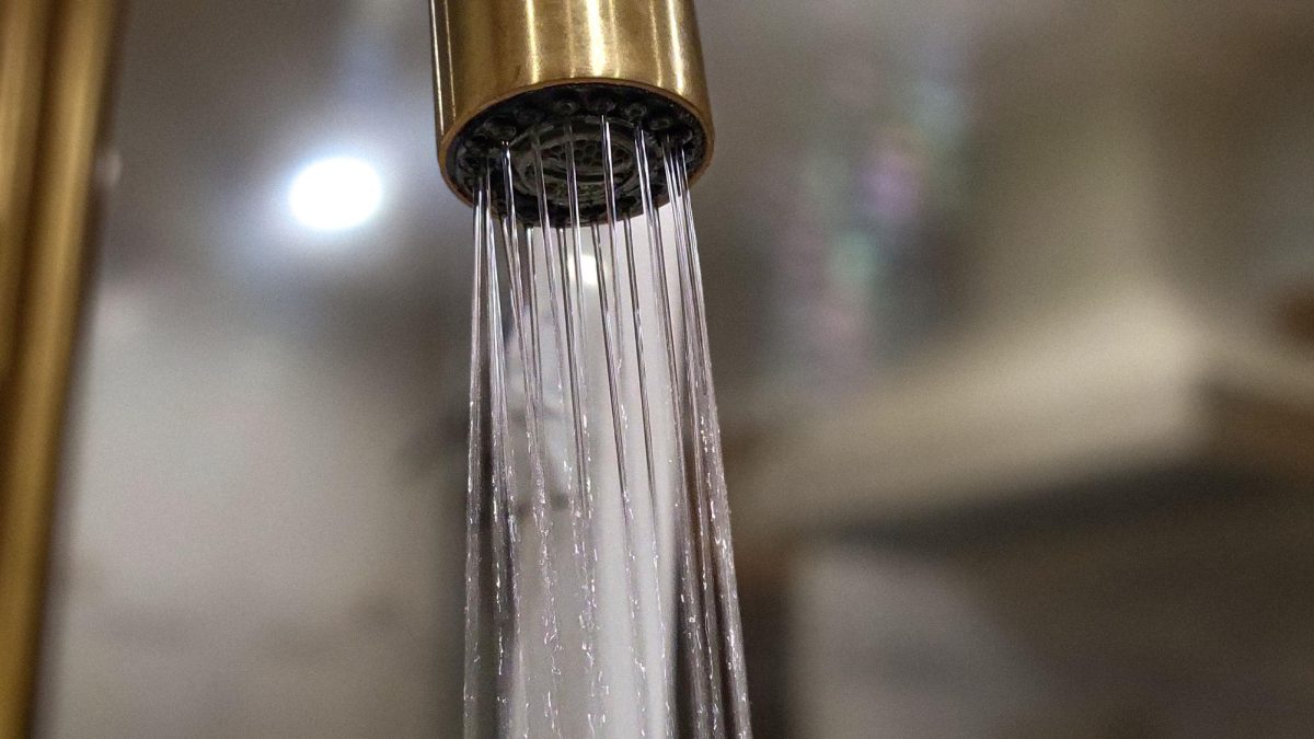 Water flows out of a Pleasanton residents faucet.