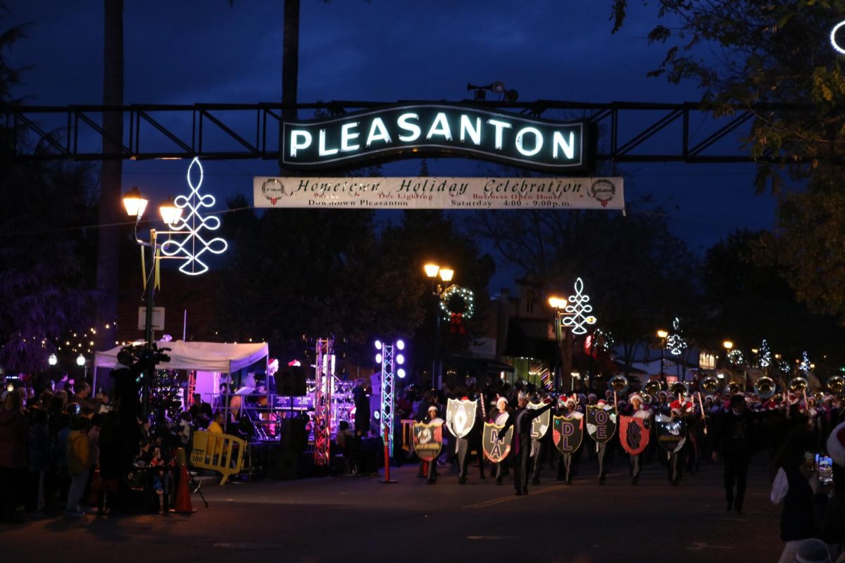 Amador Valleys Marching Band kicked off the parade by performing jolly music.