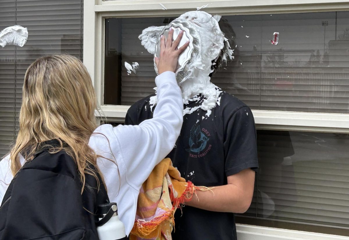 Mr. Amadors pie-in-the-face event is a fundraiser that connects students across campus with a fun atmosphere.