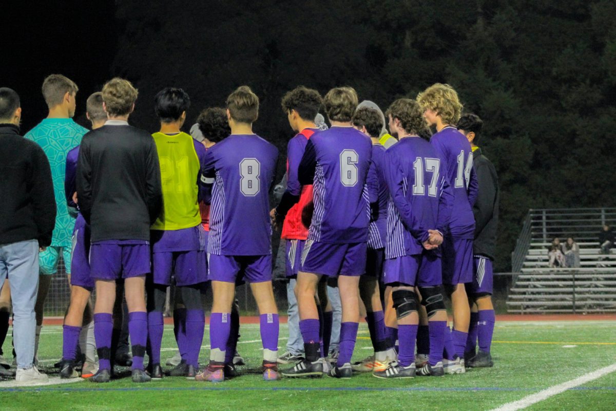 Team huddle. 