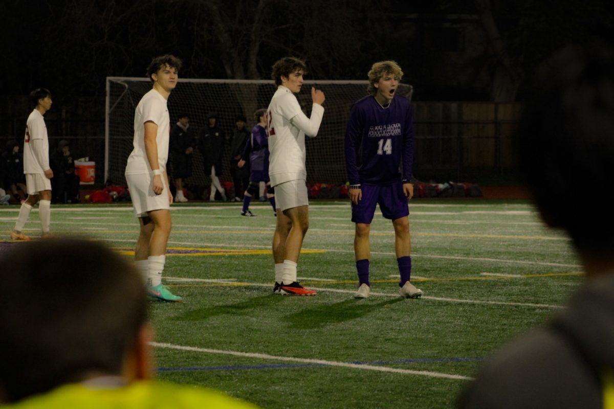 Henry Beatty ('25) yawns after an uneventful first half. 