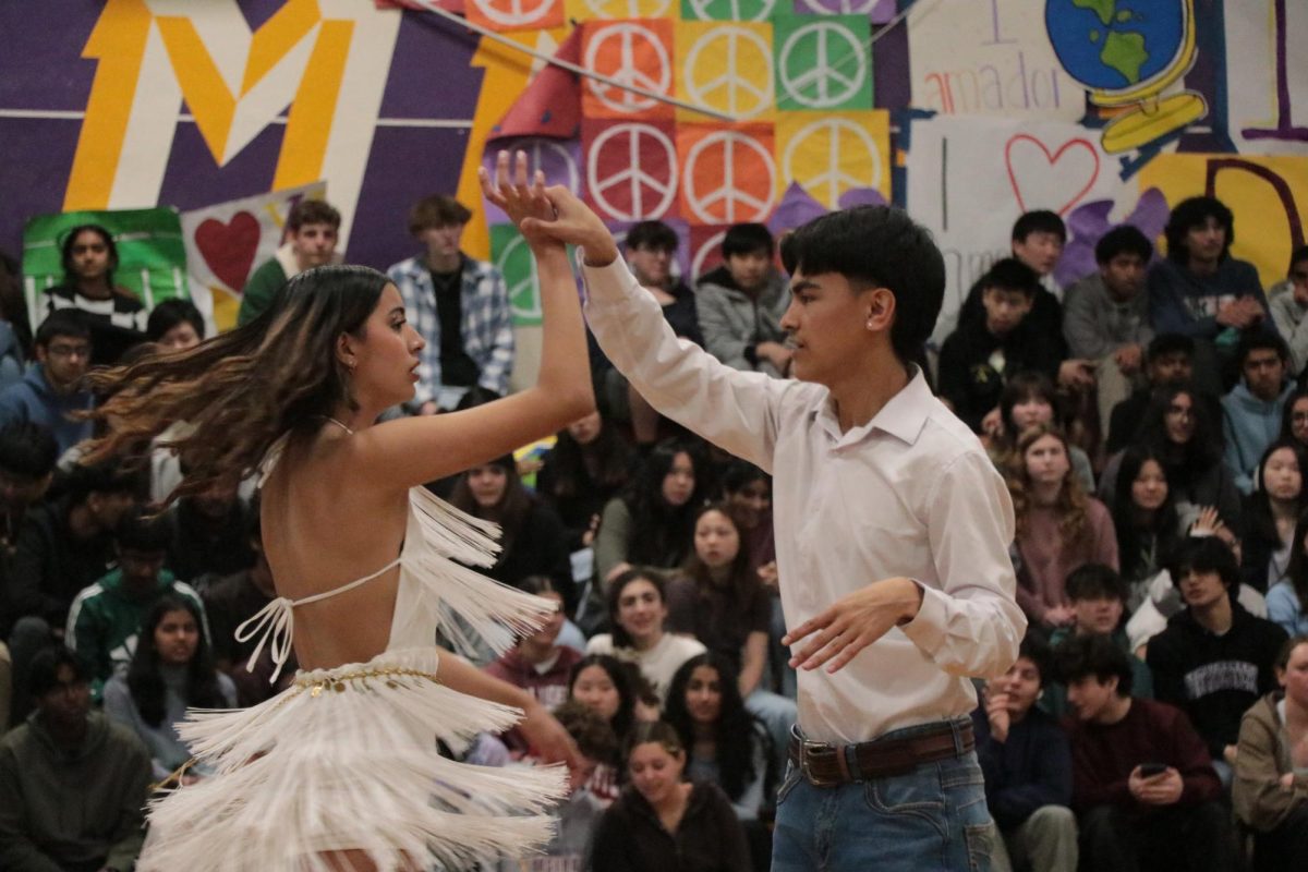 Latino Club performed a Latin folk dance for the huge crowd. 