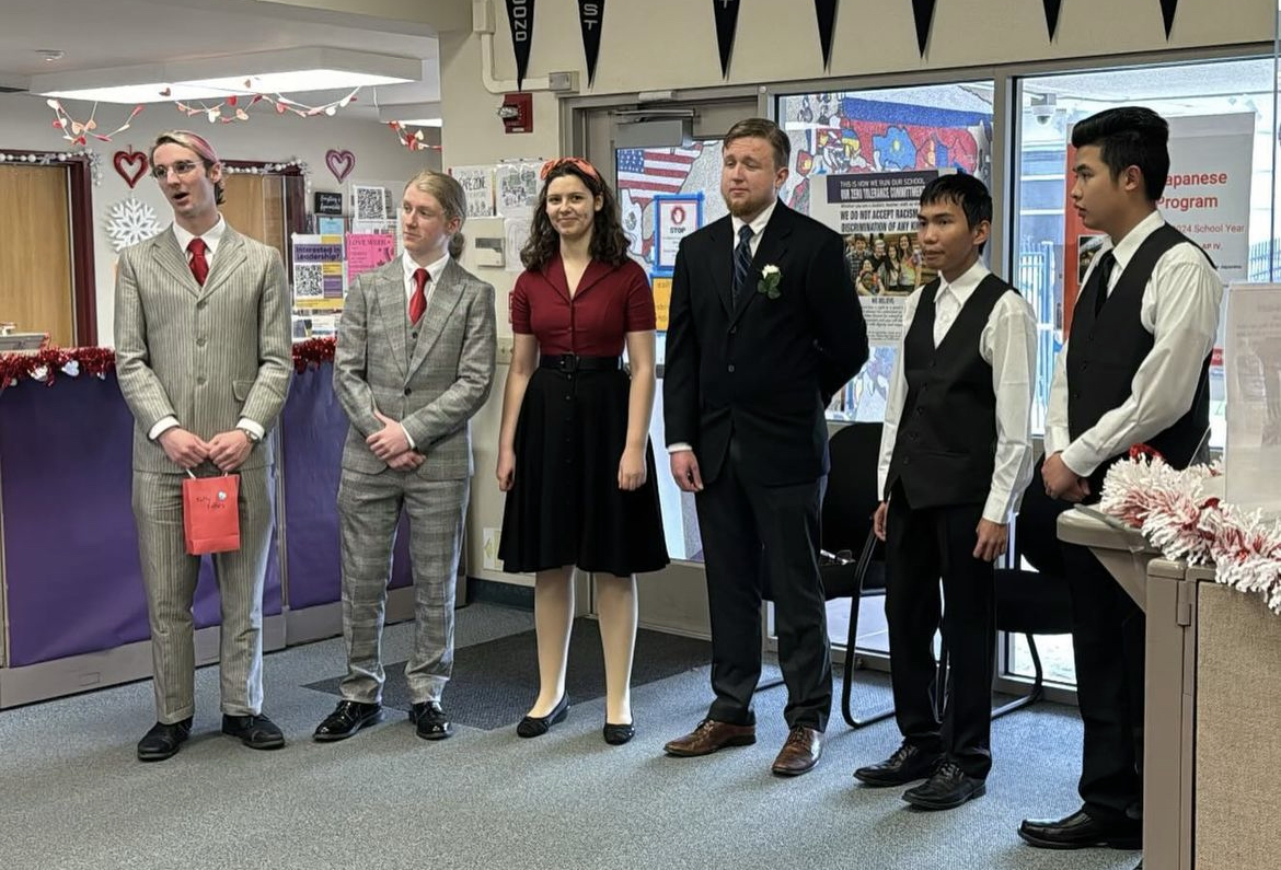 Amador Valleys choir class went around campus singing Valentines grams for both students and staff on Valentines Day.