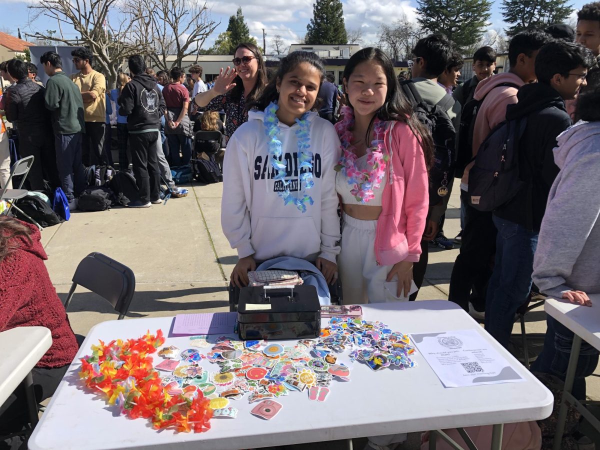 Many booths sold stickers to decorate a laptop, water bottle, or forehead.