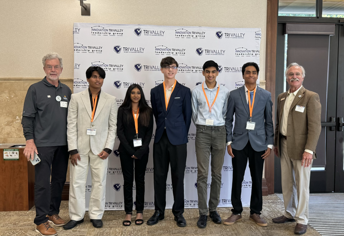 Sahil Mehta (24), third from the right, is recognized with the 2040 Regional Visionary Award with his Tri-Valley team.