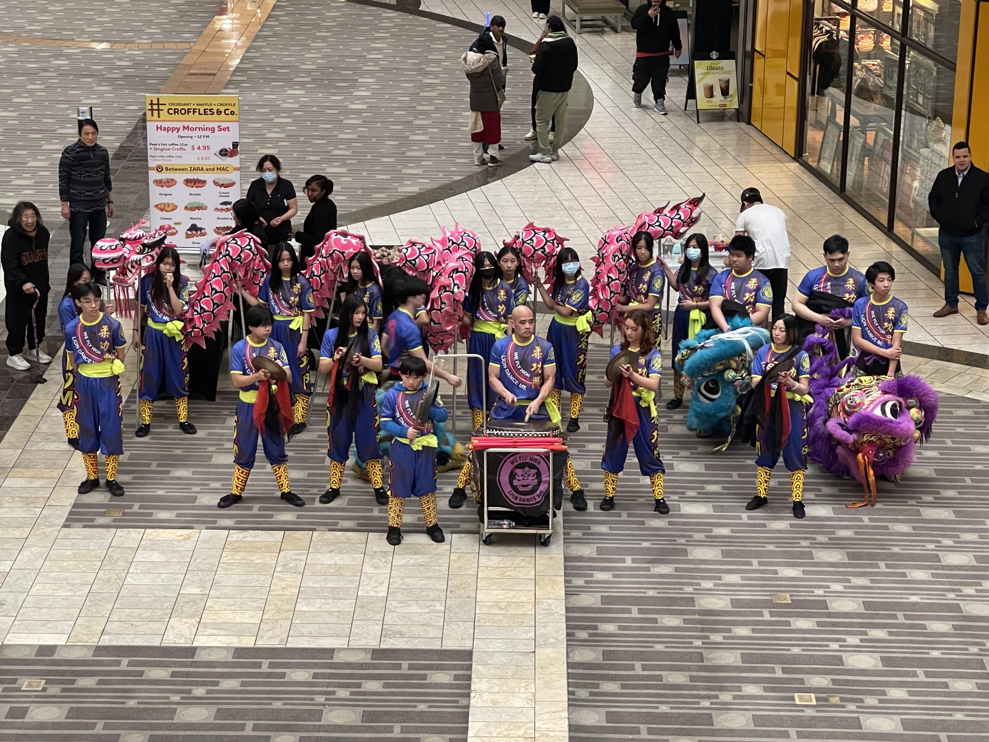 Dances, drums, and dongs welcome Stoneridge Shoppers to the Dragon Year