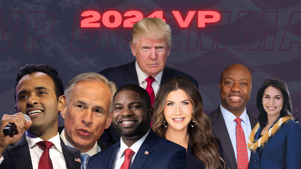 Among+Trumps+confirmed+shortlist+include+a+great+number+of+candidates+such+as+Vivek+Ramaswamy%2C+Greg+Abott%2C+Bryson+Donalds%2C+Kristi+Noem%2C+Tim+Scott%2C+and+Tulsi+Gabbard.