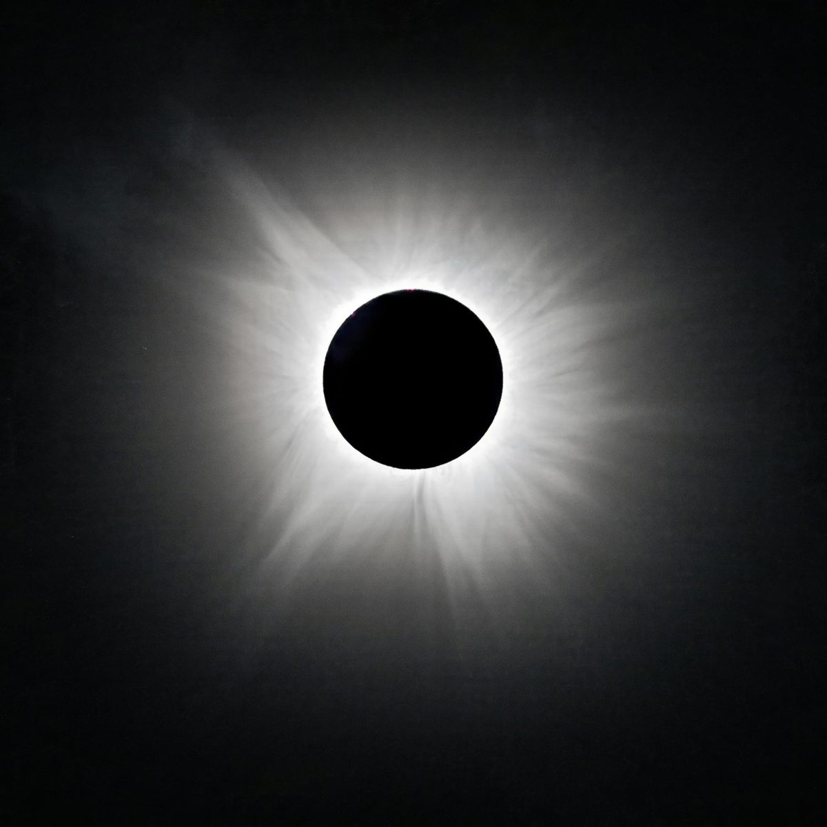 A composite photo must be used to capture the full range of the suns corona.