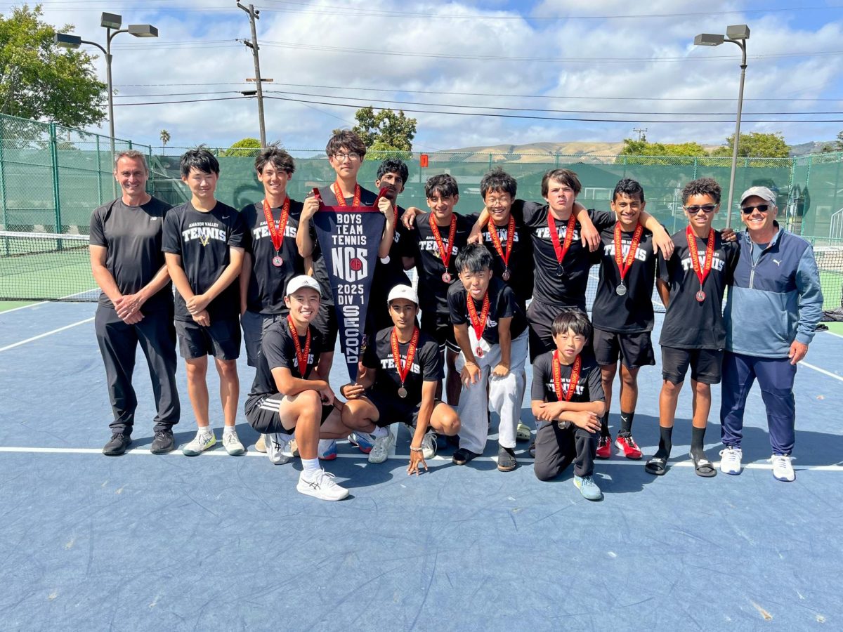 AV Boys Tennis Pose For a Picture After Qualifying For States.