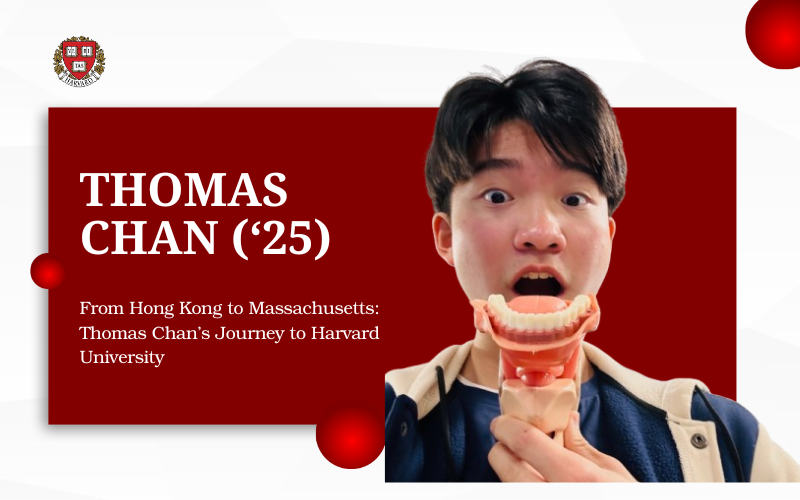 Thomas Chan ('25) commits to Harvard University to study neuroscience.