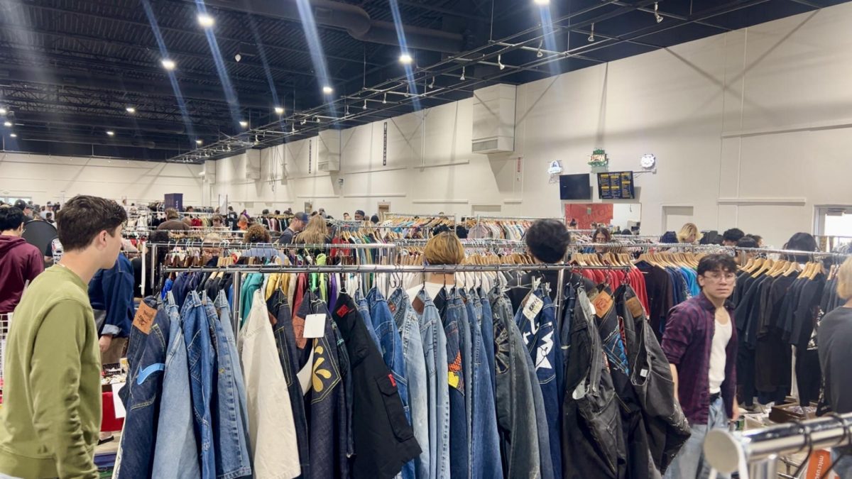 People of all ages gathered into the Alameda County Fairgrounds, scouring through the racks for clothing, accessories, and every day items.