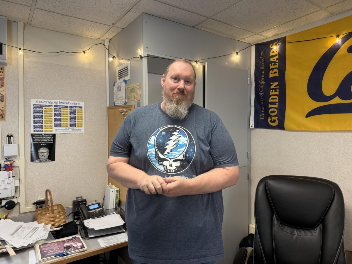 Even though Willet no longer works with music, he still rocks a Grateful Dead shirt in the classroom.