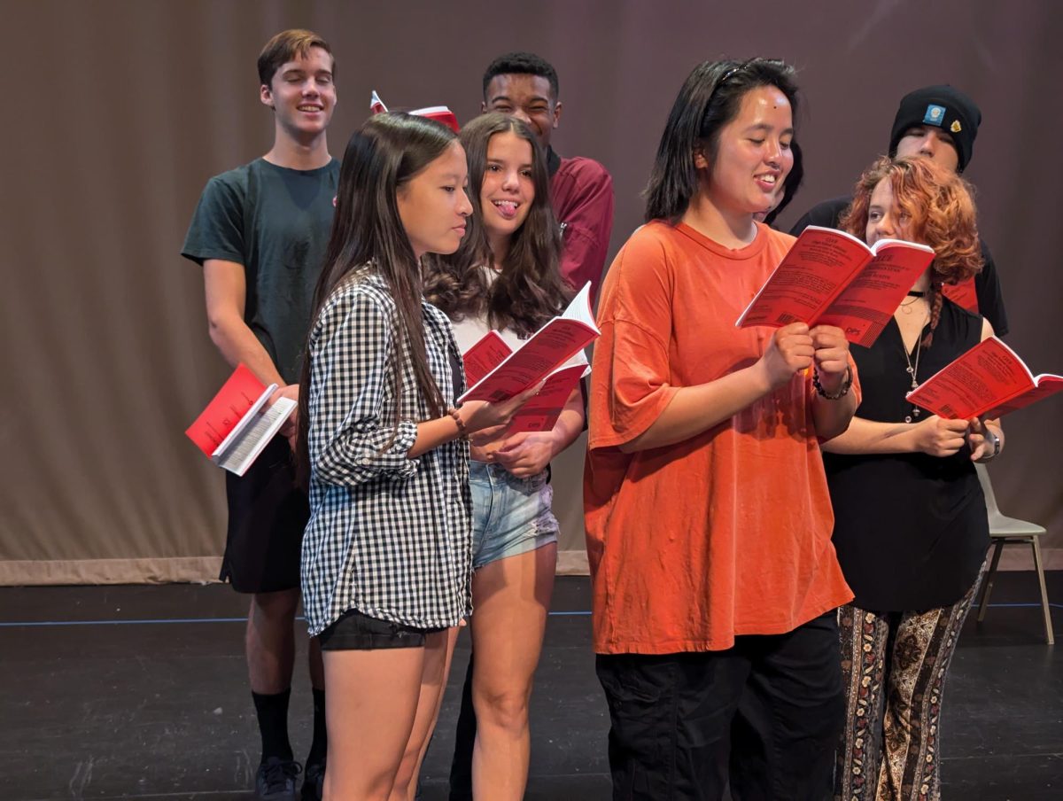 Students of the Advanced Drama program rehearse for their upcoming play, "Clue."