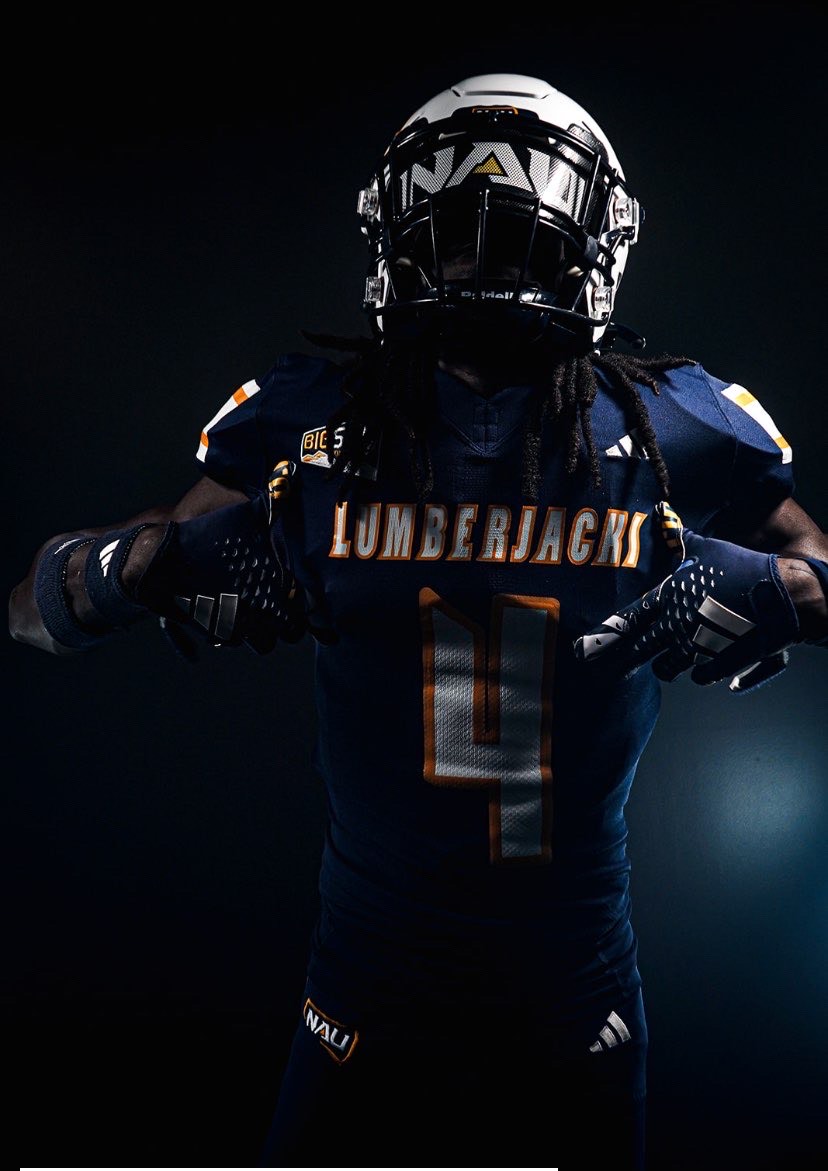 Fungula poses for Northern Arizona University, the college he has committed to for football.
Photo provided by Nehema Fungula.