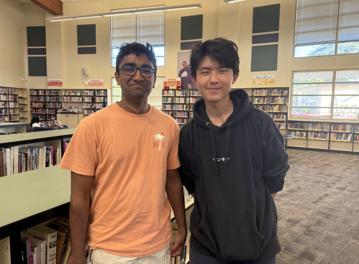 Two friends, Rohan Garg and Alex Tang prepare together for their NMS finalist portfolio.