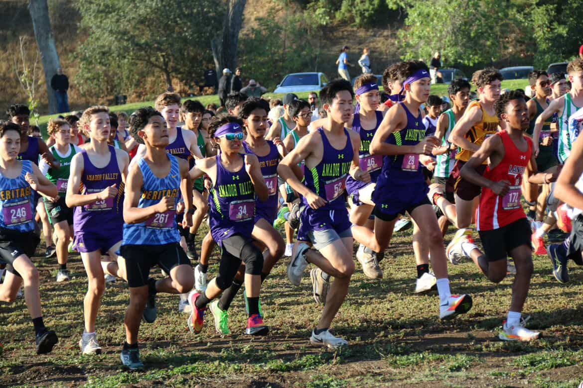 At the East Bay Athletic League meet, the Boys Cross Country team competed the course, qualifying the team for the North Coast Section Championships.