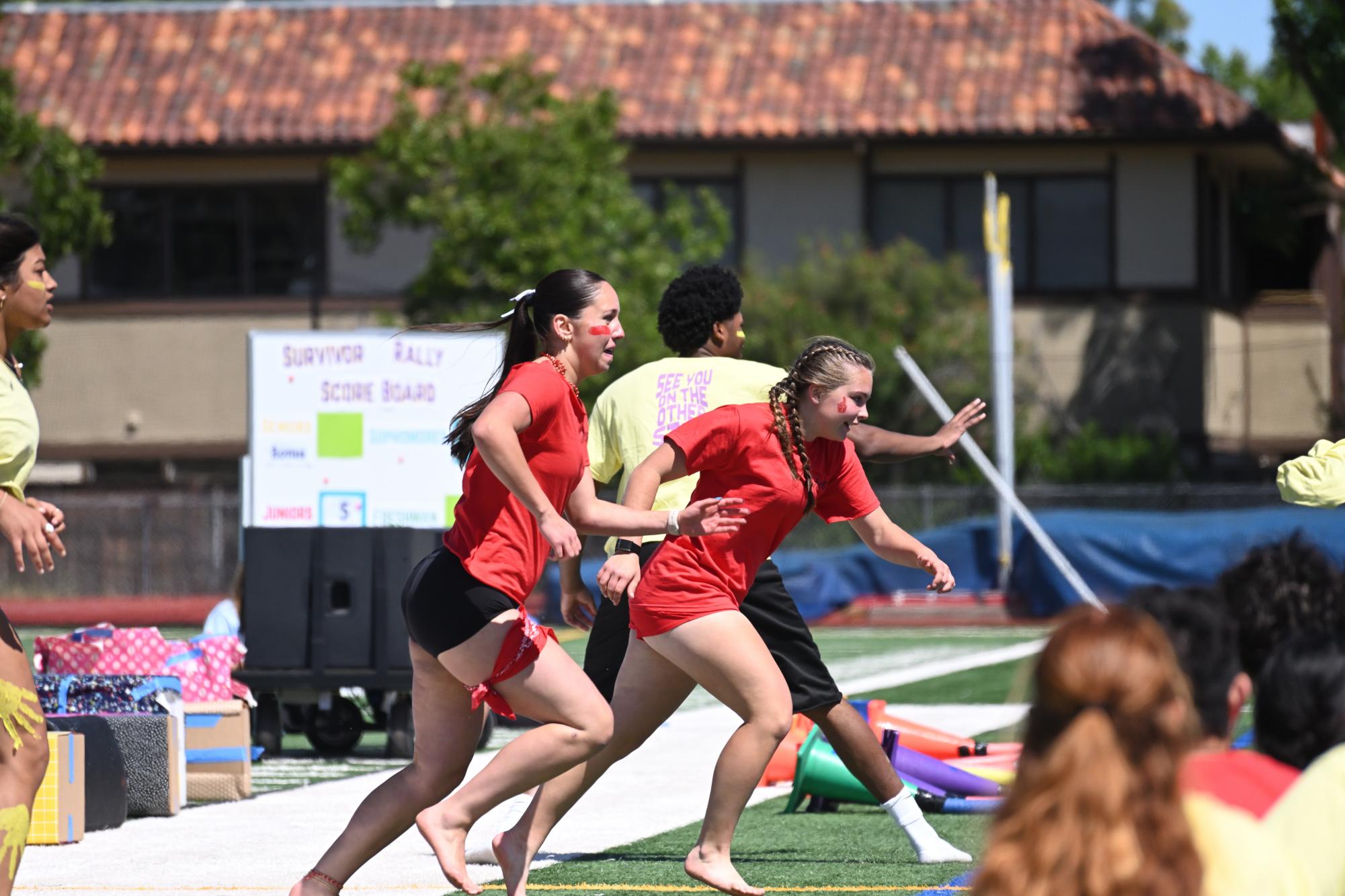 The annual Survivor Rally is the final rally for the whole school. As class representatives compete for points, the classes cheer on their peers and fight for dominance.