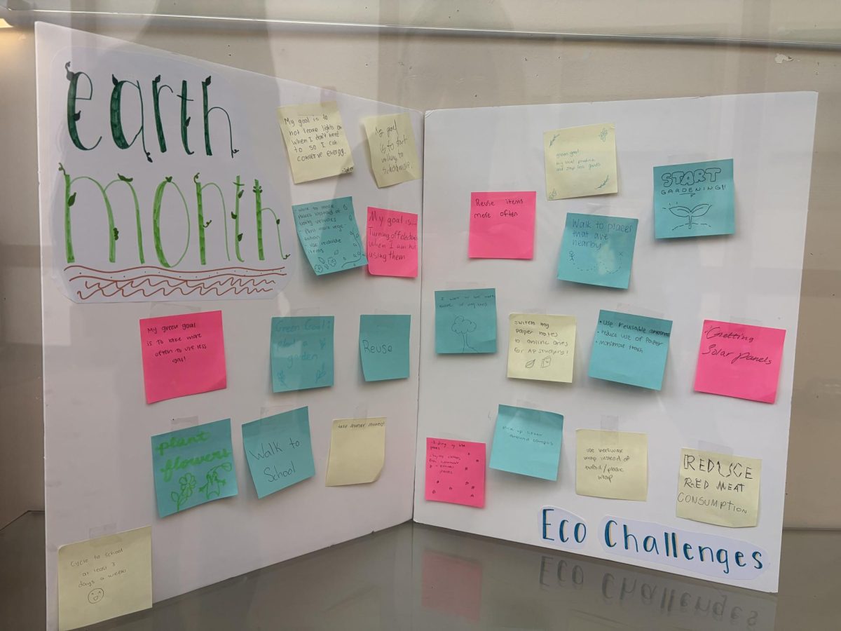 Amador's Local Leaders have posted eco challenges in the lobby of our library, inviting students to incorporate sustainability into their daily lives.
