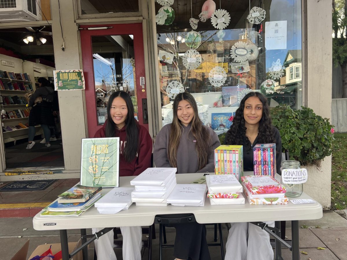 The YouthLit officers set up shop at Town Center Books for their Blind Books for Literacy fundraiser in January.